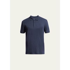 Vince Men’s Navy Cotton Polo Shirt Size M – New Without Tags